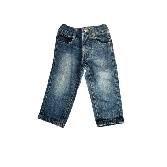 Lucky Brand Kids Jeans 12M Boy Girl Baby Denim Straight Leg Classic Blue - Picture 1 of 5